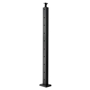 1 Confezione di Pali per Ringhiera in Acciaio Inox 36x1x2 Pollici, Pre-Forati, per Cavi e Corrimano, per Scale e Terrazze - Product Image 1