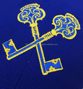Officiers Blue Lodge Secretary Blue Lodge Collar - Royal Blue Masonic Regalia Craft Master Masons Mm Tablier - Product Image 2