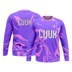 Camiseta Deportiva y Casual para Hombre, Personalizada, de Manga Larga, Cuello Redondo, 100% Poliéster, Secado Rápido, Impresión por Transferencia de Calor, Corte Regular - Product Image 4
