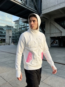 เสื้อฮู้ดดี้พิมพ์ลายตามสั่ง ผ้าฝ้าย 300GSM สำหรับขายส่งปี 2026 เสื้อสเวตเชิ้ตแบบ unisex พิมพ์ลายโฟมพัฟ เสื้อฮู้ดดี้ผู้ชาย - Product Image 5