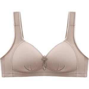 Sujetador Push-Up Personalizado para Mujer, Cómodo, Sin Costuras, de Punto Acanalado, con Tirantes Anchos, Bralette Sin Varillas con Elegante Colgante - Product Image 2