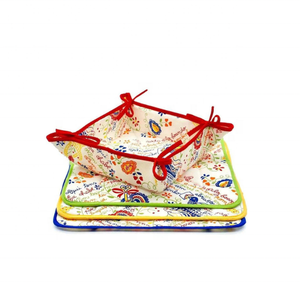 100% coton brodé en gros lavable Durable écologique organisateur rustique salle à manger stockage pain panier cuisine décor - Product Image 6