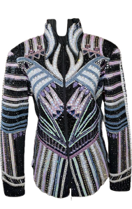 Ladies Premium Western Horse Riding Show Jacket for Rodeo Barrel Racing and Showmanship Competition - Product Image 1