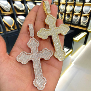 สร้อยคอจี้พระเยซูขนาดใหญ่ ดีไซน์ทันสมัย ทำจากเงินแท้ 925 ชุบโรเดียม ประดับเพชรเลี้ยงในห้องปฏิบัติการ สไตล์คริสเตียน ขายส่ง - Product Image 6