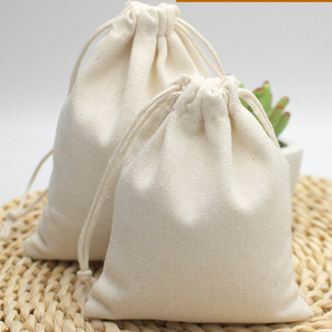 Sacs à cordon en mousseline de polyester/coton, écologiques, résistants à l'eau, durables, pochettes cadeaux, lot de 5 tailles - Product Image 1
