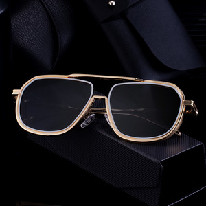 M5221 New Fashion Trendy Luxury Classic Metal Double Beam Frame Men Shades Designer Custom Vintage Gradient Lens <b>Sunglasses</b> 2025 - Product Image 3