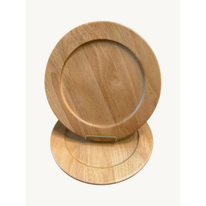 Plato Redondo de Madera Natural para Servir, Vajilla Minimalista de Color Marrón Sólido para el Hogar, Hotel, Bodas, Platos para Decorar la Mesa - Product Image 2