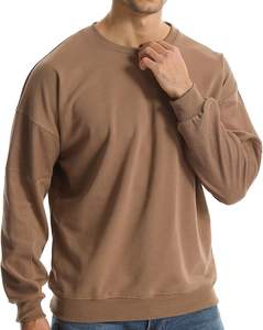 Nueva Colección, Sudadera para Hombre de Manga Larga, Cuello Caído, Color Sólido, Cómoda, Talla Grande, 100% Algodón, Impermeable - Product Image 2