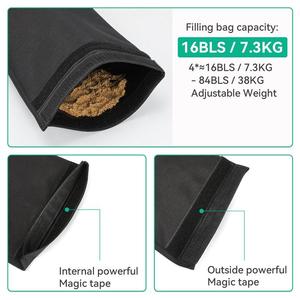 Saco de Arena para Fitness de Nailon 1050D Negro, Bolsa de Entrenamiento Resistente con Múltiples Asas y Gran Capacidad para Entrenamiento en Casa o Gimnasio - Product Image 3