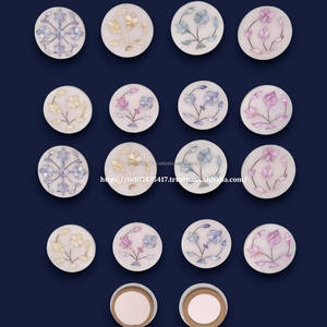 Miroirs incrustés de marbre blanc les plus vendus avec incrustation de nacre décoration florale de style pierre pour les cadeaux du Ramadan quantité en vrac - Product Image 6