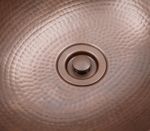 Fregadero de Cocina Premium Hecho a Mano de Cobre Martillado, de un Solo Tazón, Redondo, Acabado Mate Rústico, para Instalar Bajo Encimera - Product Image 5