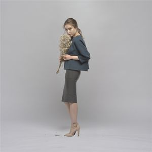 ODM Breathable Soft Autumn Formal Office <b>Skirts</b> with Natural Waist and Side Pockets for Women - Product Image 6