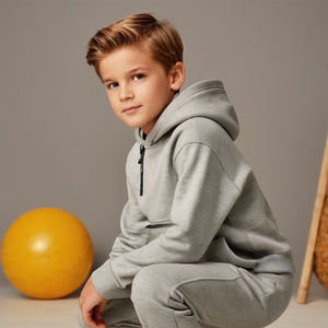 Conjuntos de Sudadera con Capucha y Pantalones Deportivos para Niños, 100% Algodón, Tejido de Felpa, Ropa Deportiva, Conjuntos Personalizados - Product Image 4