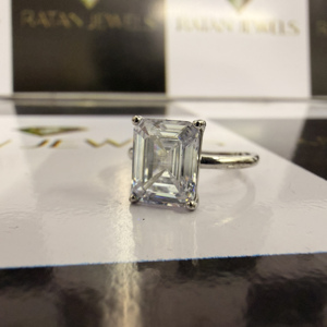 Bague vintage en or blanc 14k 18k avec diamant de laboratoire étincelant, alliance de luxe pour mariage, conçue pour les fiançailles, certifiée IGI, bagues fines - Product Image 6