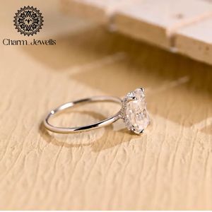 Bague de fiançailles classique pour femme Charm_Jewells en moissanite taille coussin, plaqué or 18 carats, sertie à griffes, certifiée IGI, 3 grammes - Product Image 2
