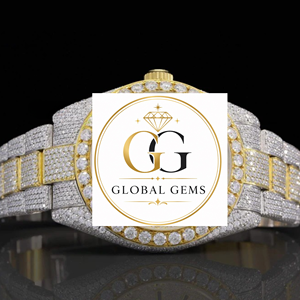 Wholesale Supply Fully Iced Out Rose Gold Mossinate Watch Luxury Hip Hop Bling Diamond Wristwatch Available for Export Price - Product Image 1