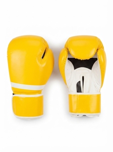 Guantes de Boxeo Amarillos de PU con Cordones y Soporte para Muñeca, para Entrenamiento de Adultos - Product Image 2