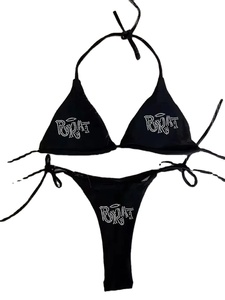 เซ็ตบิกินี่แบบสายสองชิ้นเซ็กซี่2023ชุดว่ายน้ำบิกินี่เอวสูงสั่งติดป้ายโลโก้โลหะ - Product Image 2