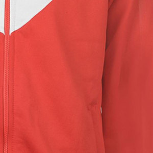Survêtement pour homme, style sportif, coupe classique, à manches longues, avec fermeture éclair, col montant, coloris rouge, blanc et bleu marine, en vente en ligne - Product Image 4