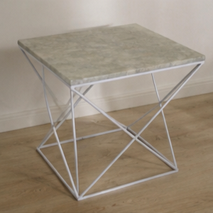 Mesa de Centro Moderna con Tapa de Mármol y Estructura Metálica, Mueble Decorativo para Sala de Estar Estilo Mid-Century - Product Image 2