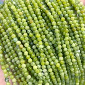 Cuentas de Jaspe Verde, Cuentas Redondas de Piedras Preciosas, Hilo de Cuentas de Piedra Natural para la Fabricación de Joyas y Manualidades, Venta al por Mayor - Product Image 4