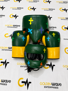 Guantes de Boxeo Profesionales de Piel para MMA, Nuevos, con Protector de Cabeza y Entrepierna, Transpirables, Duraderos, Ecológicos, Marca Personalizada - Product Image 3