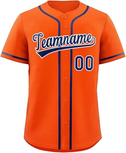 Camisetas de béisbol con estampado digital Uniformes de poliéster transpirables Camisetas de béisbol de cuello alto Uniforme personalizable - Product Image 6
