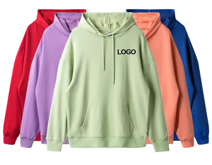 Men's Winter Oversized Sporty Hooded <b>Sweatshirt</b> Solid Color Logo 100% Cotton Eco-Friendly Breathable Waterproof 3D <b>Embroidery</b> - Product Image 4