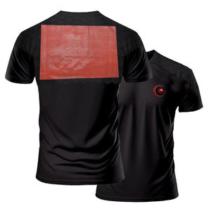 Camiseta Deportiva Transpirable Antideslizante para Hombre |   Impresión en Seda Personalizada |   Camiseta de rendimiento de corte ajustado en mezcla de nailon y algodón |   Entrenamiento de Primavera - Product Image 1