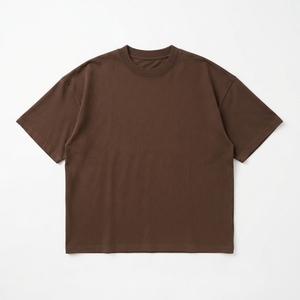 เสื้อยืดทรงหลวมสไตล์สตรีทแวร์ พิมพ์โลโก้ตามสั่ง ผ้าหนา ทรงบ็อกซี่  แบบเรียบ - Product Image 6