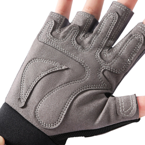 High Quality Leather Anti Slip Gym Gloves Custom Logo Weight Lifting Bodybuilding Cross Training Fitness Sports - Product Image 2