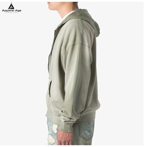 Sweat-shirts à capuche unisexe de haute qualité, épais, avec fermeture éclair, effet délavé, pour l'entraînement sportif et le sport en salle, collection hiver 2026, vente en gros - Product Image 1