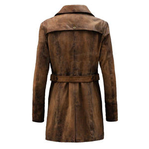 Manteau long en cuir de qualité supérieure pour l'hiver, design unique, manches longues, personnalisable - Product Image 2