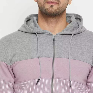 Ensemble de survêtement décontracté deux pièces pour homme, en polaire respirant, avec capuche et fermeture éclair, qualité supérieure, idéal pour l'hiver, vente en gros - Product Image 4