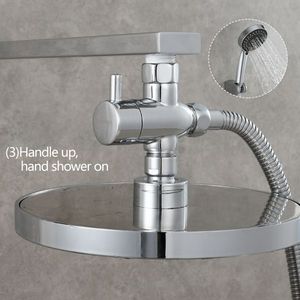 Robinet de douche en laiton G1/2FT avec double arrêt pour pommeau de douche fixe, robinet de baignoire chromé, accessoires de robinetterie de salle de bain - Product Image 4