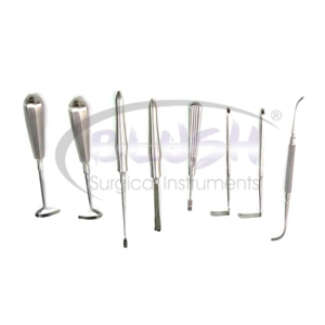 8 Pcs Daniel Complete Surgical Instruments Set for Rib Harvesting Manual Power Source Made of Stainless Steel By <b>Blush</b> Surgical - Product Image 4