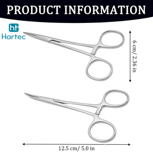 Ensemble professionnel de pinces de pêche en acier inoxydable, à mâchoires droites et courbées, avec fonction de serrage, pour l'élimination des hameçons et le dégorgeage - Product Image 2
