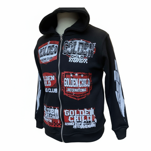 Diseña tu propio estilo. Sudadera con capucha y cremallera personalizada con logotipos impresos, precios económicos, fabricante líder, sudadera personalizada para hombre. - Product Image 4
