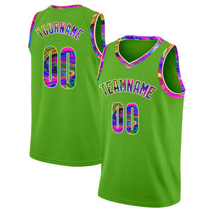 เสื้อบาสเก็ตบอลแบบสั่งทำพิเศษ พิมพ์ลายแบบ Sublimation เต็มตัว แบบกลับด้านได้ ไม่มีแขน ผลิตจากโพลีเอสเตอร์ 100% แห้งเร็ว ระบายอากาศได้ดี - Product Image 2