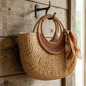 Vietnam Handmade Water Hyacinth <b>Handbag</b> Woven Beach <b>Handbag</b> for Women Summer Style Resort Wear Collection - Product Image 4