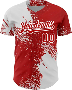 Camiseta de Béisbol de Poliéster con Estampado Personalizado y Logotipo Personalizado, Transpirable, con Botones en la Parte Delantera, Manga Corta, Ropa Deportiva para Hombre Adulto - Product Image 4