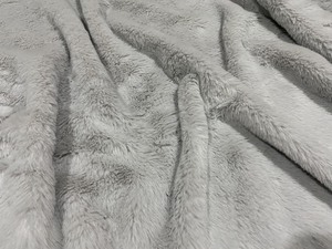 Grey Color Rabbit Fur Long Pile Fabric 12mm 100% Polyester 280gsm for Plush Toy Garment Home Textile - Product Image 4