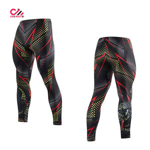 MMA Grappling <b>Tights</b> Spats Plus Size Breathable Custom Sublimation Printing Elastic Waist <b>Compression</b> Running Training Sports - Product Image 5