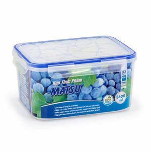 Contenedor de Almacenamiento de Alimentos Moderno Rectangular Transparente de PP de 1500 ml de Matsu, Diseño Flexible, Cajas de Almacenamiento de 5 kg - Product Image 1