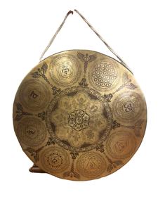 Traditional <b>Tibetan</b> Carved Gong Spiritual <b>Singing</b> Bell for Meditation Yoga & Buddhism Decoration Handcrafted Metal Craft - Product Image 2