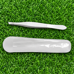 Pince à épiler professionnelle incurvée et inclinée de haute qualité pour la mise en forme des sourcils, couleur et logo personnalisés, 100 % acier inoxydable, vente en gros - Product Image 1