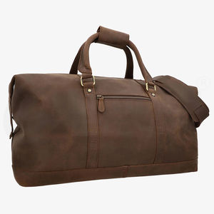 Bolsa de lona de cuero para viajes diarios, equipaje de mano, bolsa de lona de cuero genuino, elegante para uso en viajes, bolsa de lona de cuero. - Product Image 3