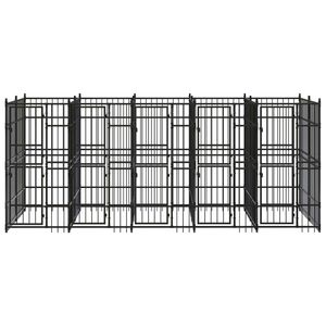 กรงสุนัขเหล็กเคลือบผงสีดำขนาดใหญ่ 99.1 ตารางฟุต แข็งแรงทนทาน สำหรับใช้ในสวนหลังบ้าน - Product Image 3