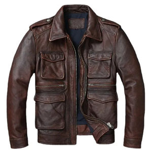 Chaquetas de Cuero de Alta Demanda, Chaqueta de Cuero para Hombre, Nueva Moda, Chaqueta de Cuero para Hombre, Chaquetas de Invierno Resistentes al Viento - Product Image 1