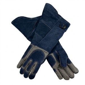 Anti-Impact Welding Leather Gloves <b>Heat</b> Resistant Fireproof Long Cuff Gauntlet Mig Tig Welders Safety Gloves Europe - Product Image 1